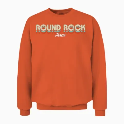 Retro Round Rock Texas Unisex Sweatshirt - Orange