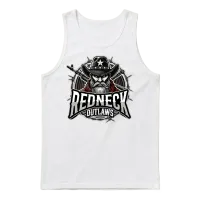 Redneck Outlaws 26 Unisex Tank Top - White – 1