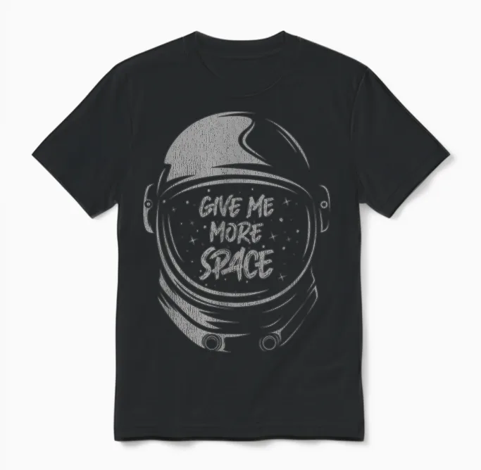 Zitat Astronaut - I Need More Space Unisex T-Shirt in Black
