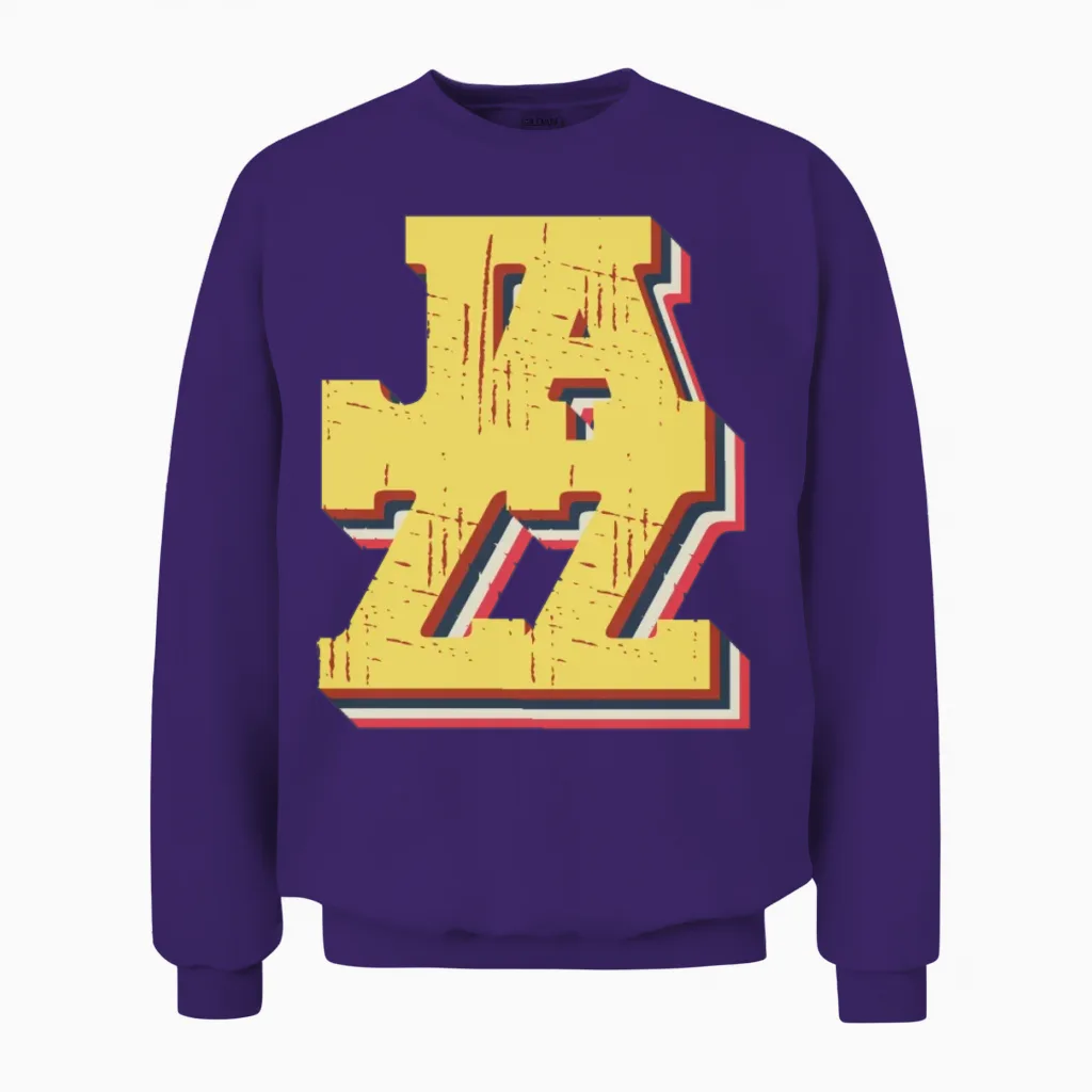 Jazz Retro Vintage Unisex Sweatshirt in Purple