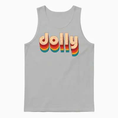 Retro Dolly Name Unisex Tank Top - Ash