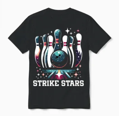 Funny Bowling Team Bowler Strike Bowling Club Unisex T-Shirt - Black
