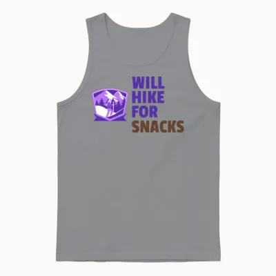 Will Hike for Snacks - Hiking Unisex Tank Top - Sport Grey