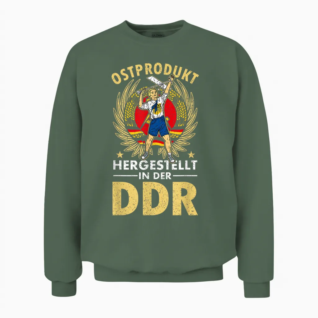 Ddr Pionier Blauhemd Osten Ostalgie Udssr Sowjetunion Unisex Sweatshirt in Military Green