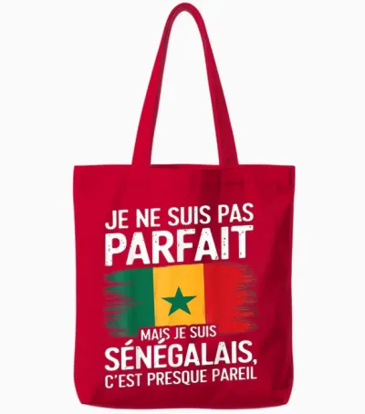 Je Ne Suis Pas Parfait but Senegalese Gift Humor Senegal Tote Bags - Red