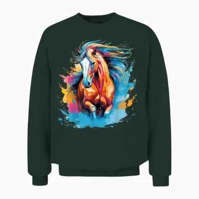 Pferd Reiten Dressur Springen Reiterhof Unisex Sweatshirt - Forest