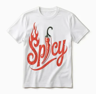 Spicy Noodles with Chilli Unisex T-Shirt - White
