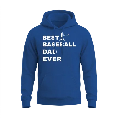 Best Baseball Dad Ever Unisex Hoodie - Royal