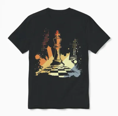 Chess Pieces Unisex T-Shirt - Black