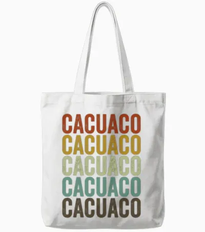 Cacuaco Angola Retro Vintage Tote Bags - White