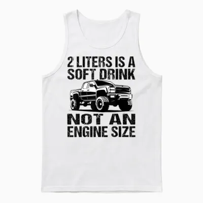 Pick Up Truck 2 Litres Is a Soft Drink - Pick Up Driver T-Shirt, Gray Unisex Tank Top - White