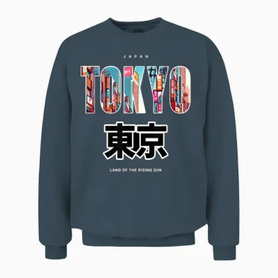 Manga Tokyo Anime Japanese Merch Kawaii Men Women Kids T-Shirt, Black, S Unisex Sweatshirt - Dark Heather