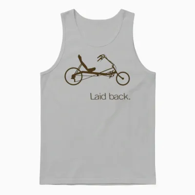 Laid Back Recumbent T Unisex Tank Top - Ash