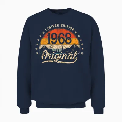 Limited Edition Jahrgang 1968 Vintage Mann 58. Geburtstag Unisex Sweatshirt - Navy