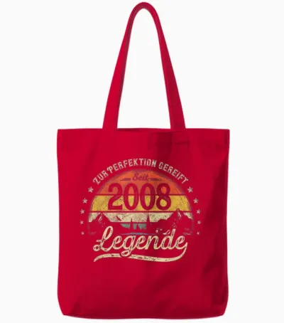 Legende Seit 2008 18 Jahre 18. Geburtstag Junge Geschenk Tote Bags - Red
