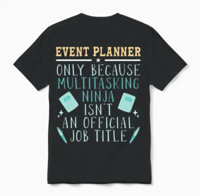 Event Planner Unisex T-Shirt - Black