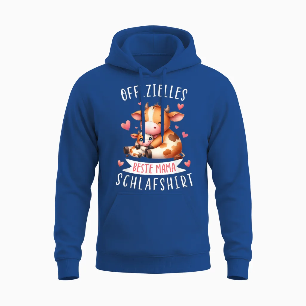 Offizielles Beste Mama Schlafshirt Muttertag Rind Kuh Mama Unisex Hoodie in Royal