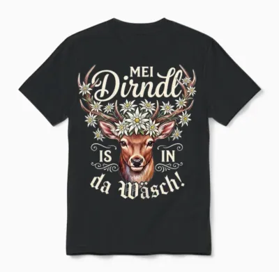 Passend Für Oktoberfest Damen T-Shirt Dirndl Outfit Trachten Unisex T-Shirt - Black