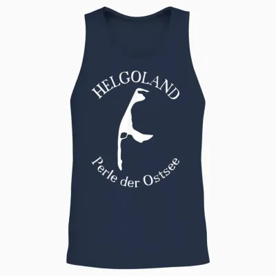 Helgoland or Sylt - Pearl of the Baltic Sea - Fun T-Shirt, Black Unisex Tank Top - Navy