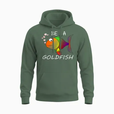 Sei Ein Goldfisch Unisex Hoodie - Military Green