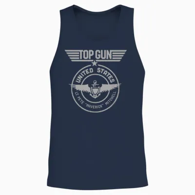 Top Gun Lt. Maverick Mitchell Seal Classic Action Movie Unisex Tank Top - Navy