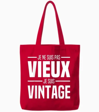 I'm Not Old I'm Vintage Man Classic Funny Tote Bags - Red