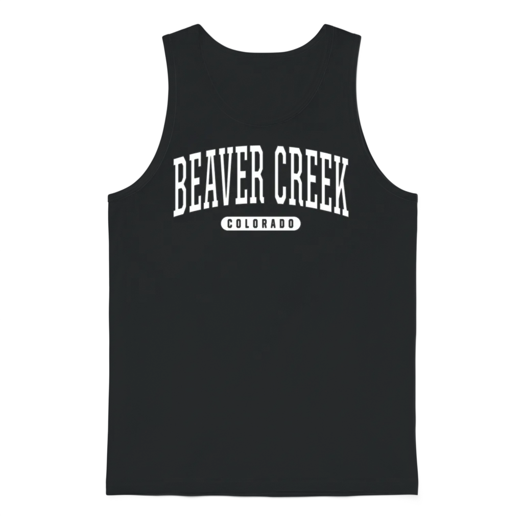 College Style Beaver Creek Colorado Unisex Tank Top - Black