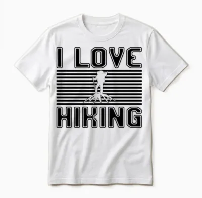 I Love Hiking Unisex T-Shirt - White