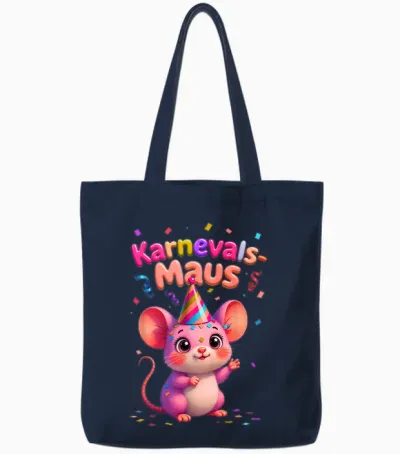 Carnival Mouse Cute Fancy Dress Motif for Women and Children Tote Bags - Navy