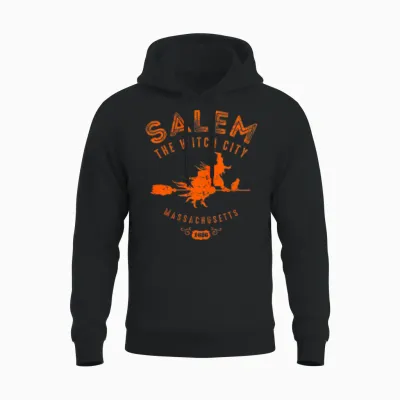 Halloween Salem the Witch City Unisex Hoodie - Black