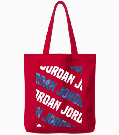 Jordan Camo Pattern Blue Camouflage Tote Bags - Red