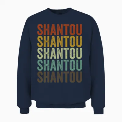 Shantou China Retro Vintage Unisex Sweatshirt - Navy