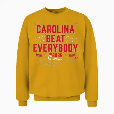 Beat Everybody 2026 Champs - Carolina Hockey Unisex Sweatshirt - Gold