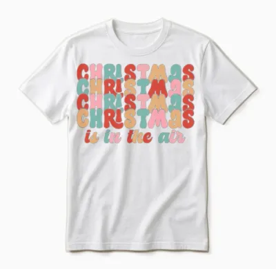 Christmas Is in the Air Retro Unisex T-Shirt - White