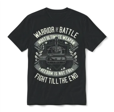 Freedom Is Not Free - Fight Till the End Unisex T-Shirt - Black