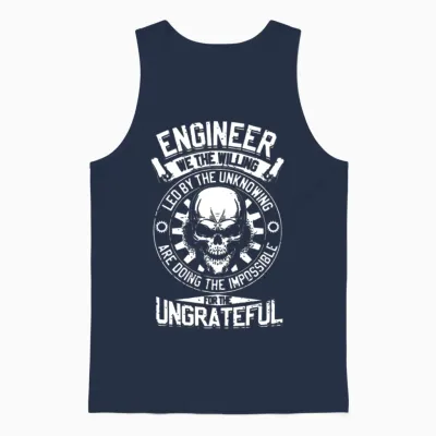 Engineer We the Willing Led by the Unknowing Are D Unisex Tank Top - Navy