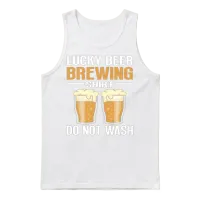 Funny Beer Brewing — Wine & Unisex Tank Top - White – 1