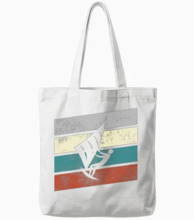 Kite Retro Tote Bags - White