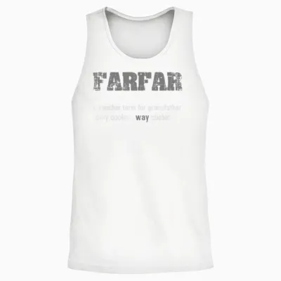Mens Swedish Farfar Funny Definition Grandpa Gift Unisex Tank Top - White