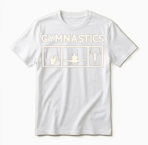 Gymnastics Lover Gymnast Unisex T-Shirt in White