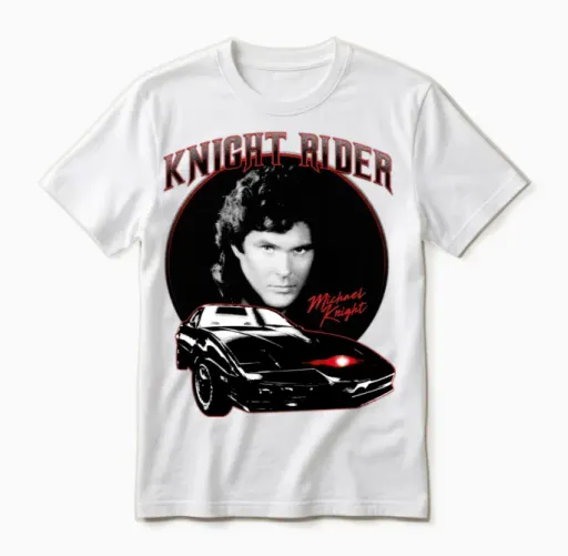 Knight Rider Michael Knight - Motorcycles Unisex T-Shirt in White