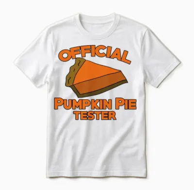 Official Pumpkin Pie Tester for Thanksgiving Unisex T-Shirt - White