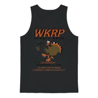 First Anuual Wkrp Turkey Drop with Les Nessman Unisex Tank Top - Black – 1