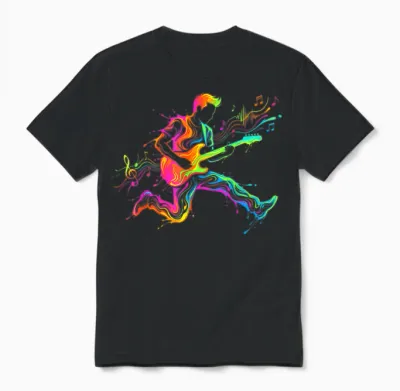 Guitar Player Guitarist for Man Child and Boy Unisex T-Shirt - Black