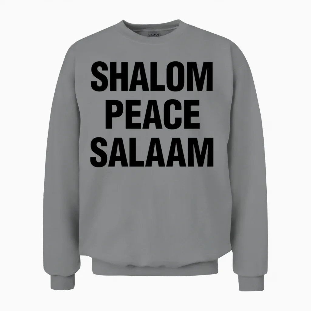 Shalom Peace Salaam Unisex Sweatshirt in Sport Grey
