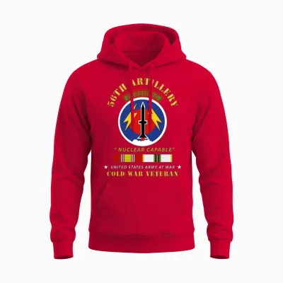 Army 56th Artillery Pershing Nuclear Capable Unisex Hoodie - Red