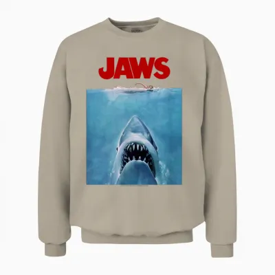 Jaws Oversized Unisex Sweatshirt - Sand