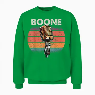 Boone Lover for Men Women Boys Girls Kids Family Name Retro Unisex Sweatshirt - Irish Green
