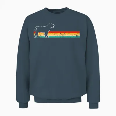 Dog Retro Unisex Sweatshirt - Dark Heather