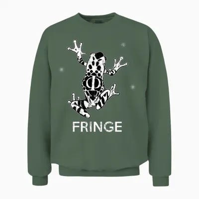 Fringe Phi Frog Unisex Sweatshirt - Military Green